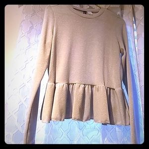 H&M grey sparkling top